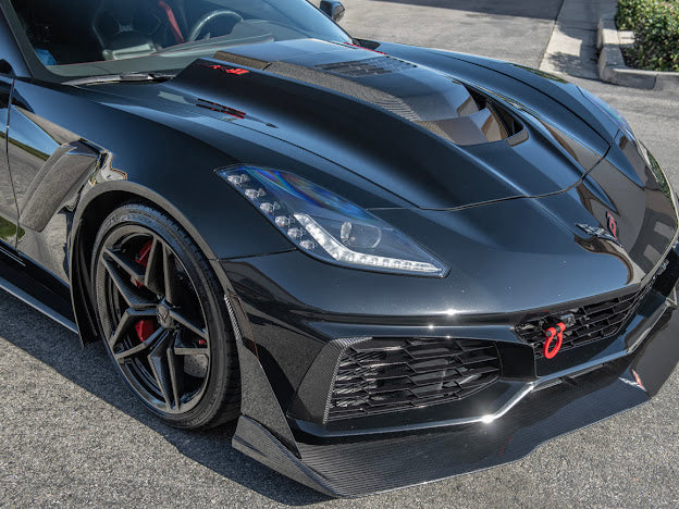 2019 CHEVROLET CORVETTE C7 ZR1 | CARBON FIBER FRONT LIP SPLITTER & SIDE WINGLETS GROUND EFFECTS